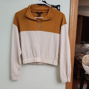 Forever 21 Mustard Half-Zip Sweater